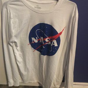 white long sleeve NASA shirt